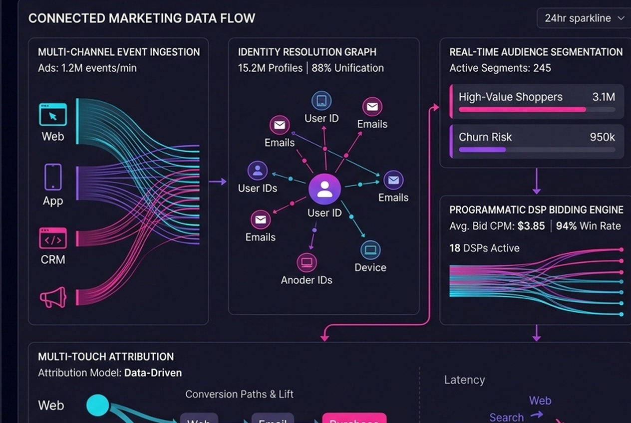 Customer Data Platform CDP and Audience Segmentation Interface