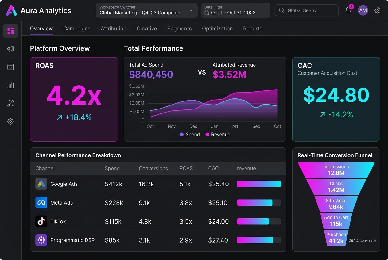 AdTech Campaign Command Center and Real-Time Marketing Analytics