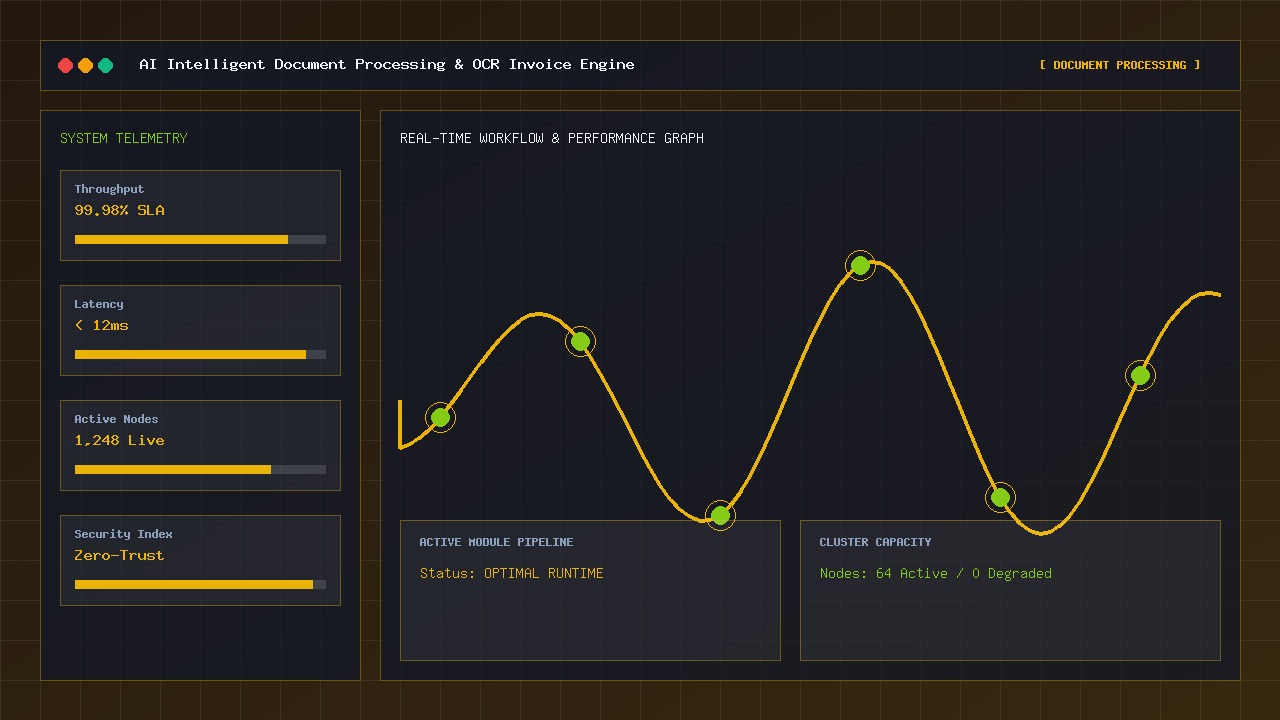 Intelligent document processing and invoice field extraction interface