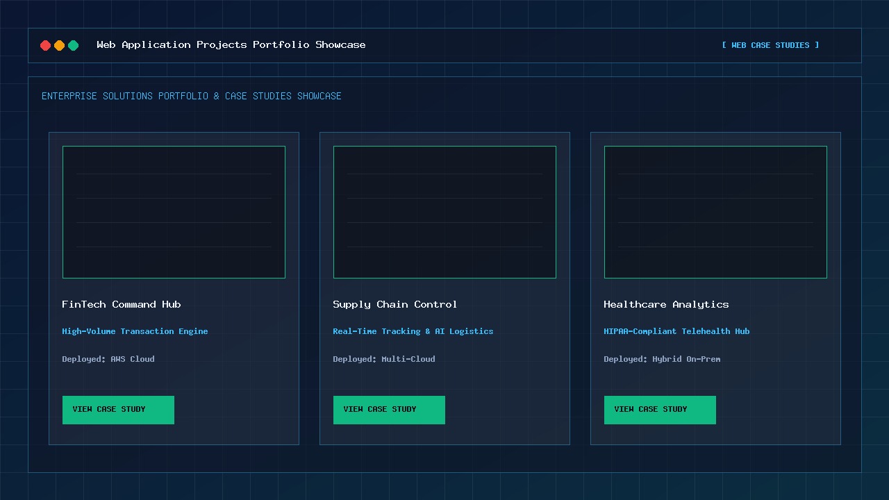 Real-World Web Application Projects Portfolio Showcase Dashboard